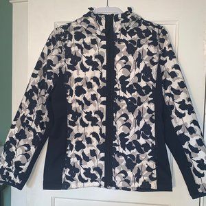 J. Crew Hooded Floral Rain jacket